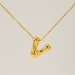 Gold color / 1 Piece Simple Series Daily Letter V Titanium Steel  Gold Color Unisex Pendant Necklaces Picture22